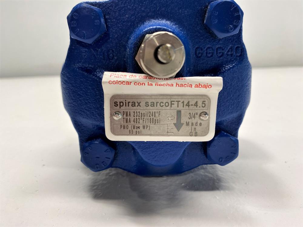 Spirax Sarco 3/4" NPT Ball Float Bucket Steam Trap FT14-4.5